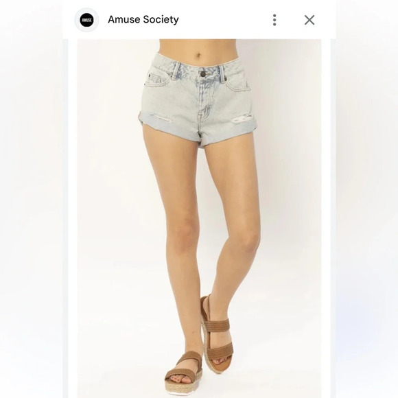 Amuse Society Pants - Amuse society - Sunfade Wash- distressed size 27 micro denim shorts